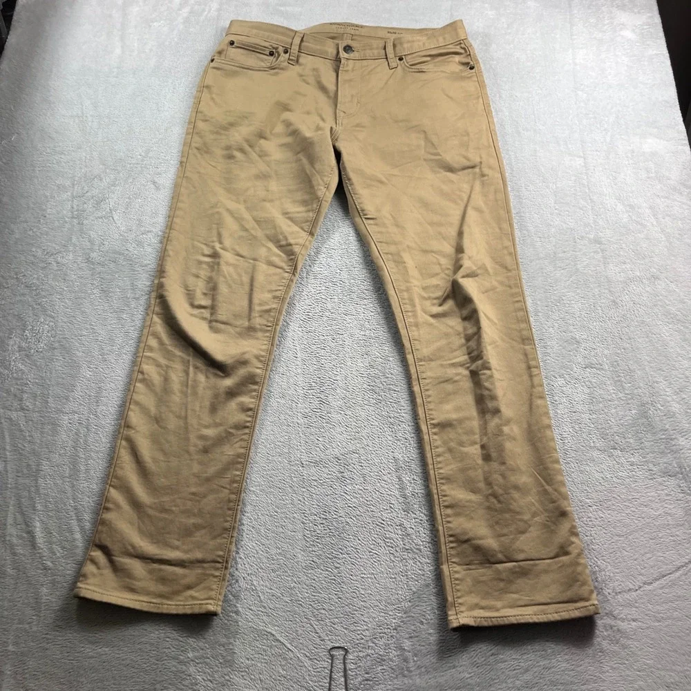 Banana Republic Travel Jeans Mens 33x32 Slim Fit‎ Khaki Tan Stretch Pants